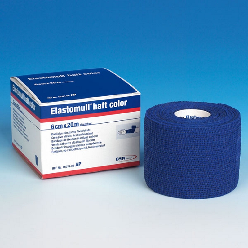 Elastomull haft blau 6 cm x 20 m