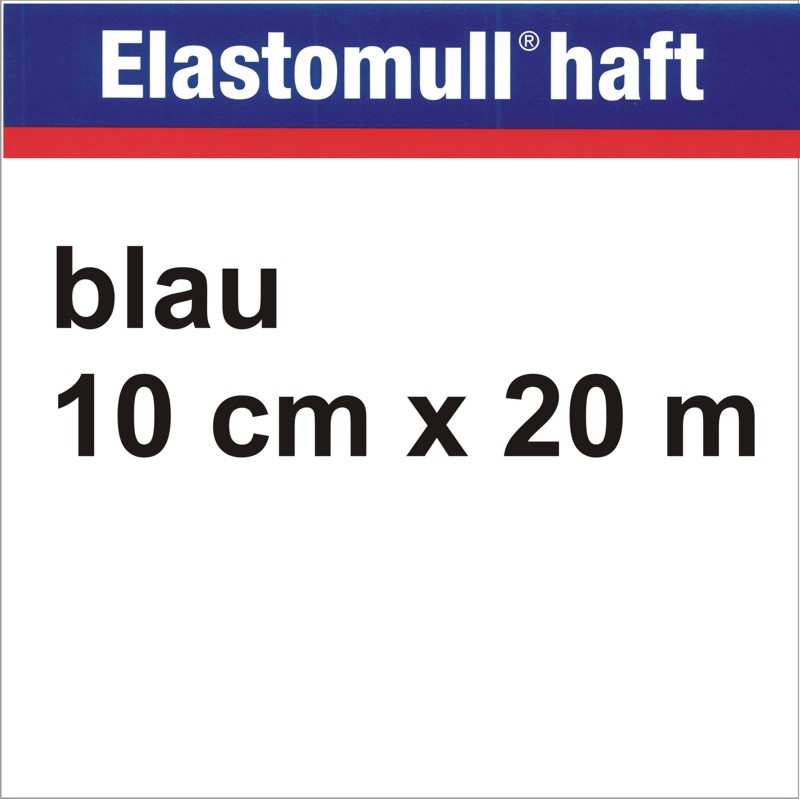 Elastomull haft blau 10 cm x 20 m