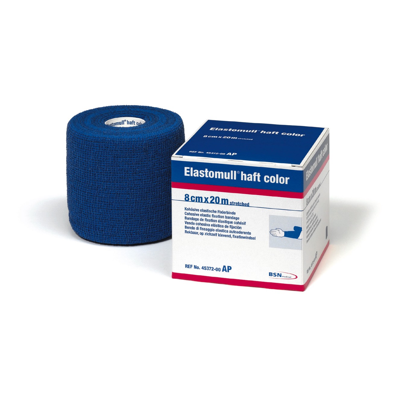 Elastomull haft blau 8 cm x 20 m