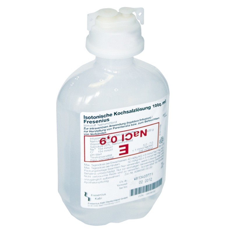 Isotonische Kochsalzlsg. 0,9 % 1000 ml, Plastikflasche (10 Stück)
