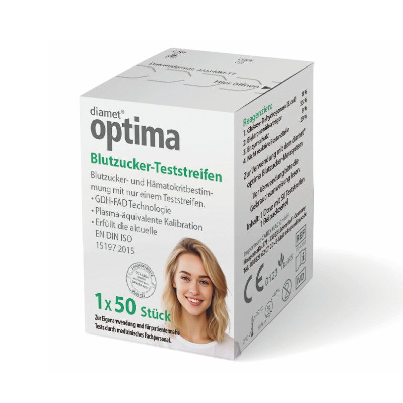 Diamet Optima Blutzuckerteststreifen (50 Stück)