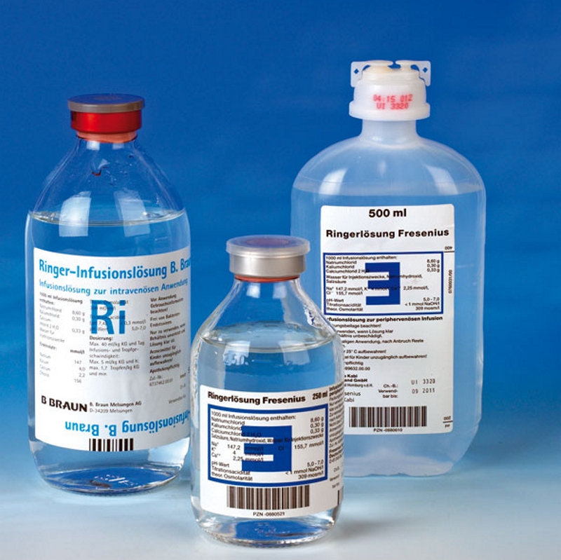 Ringer-Lösung 500 ml, Plastikflasche (10 Stück)
